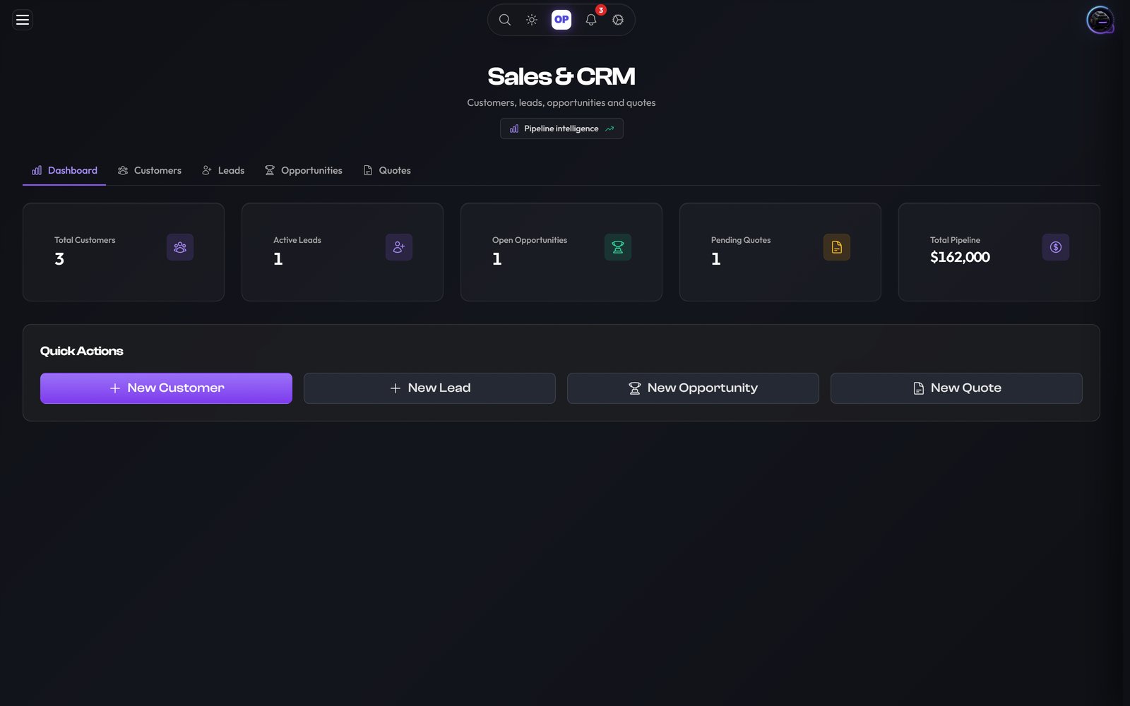 Procurement, OpsUI product screenshot
