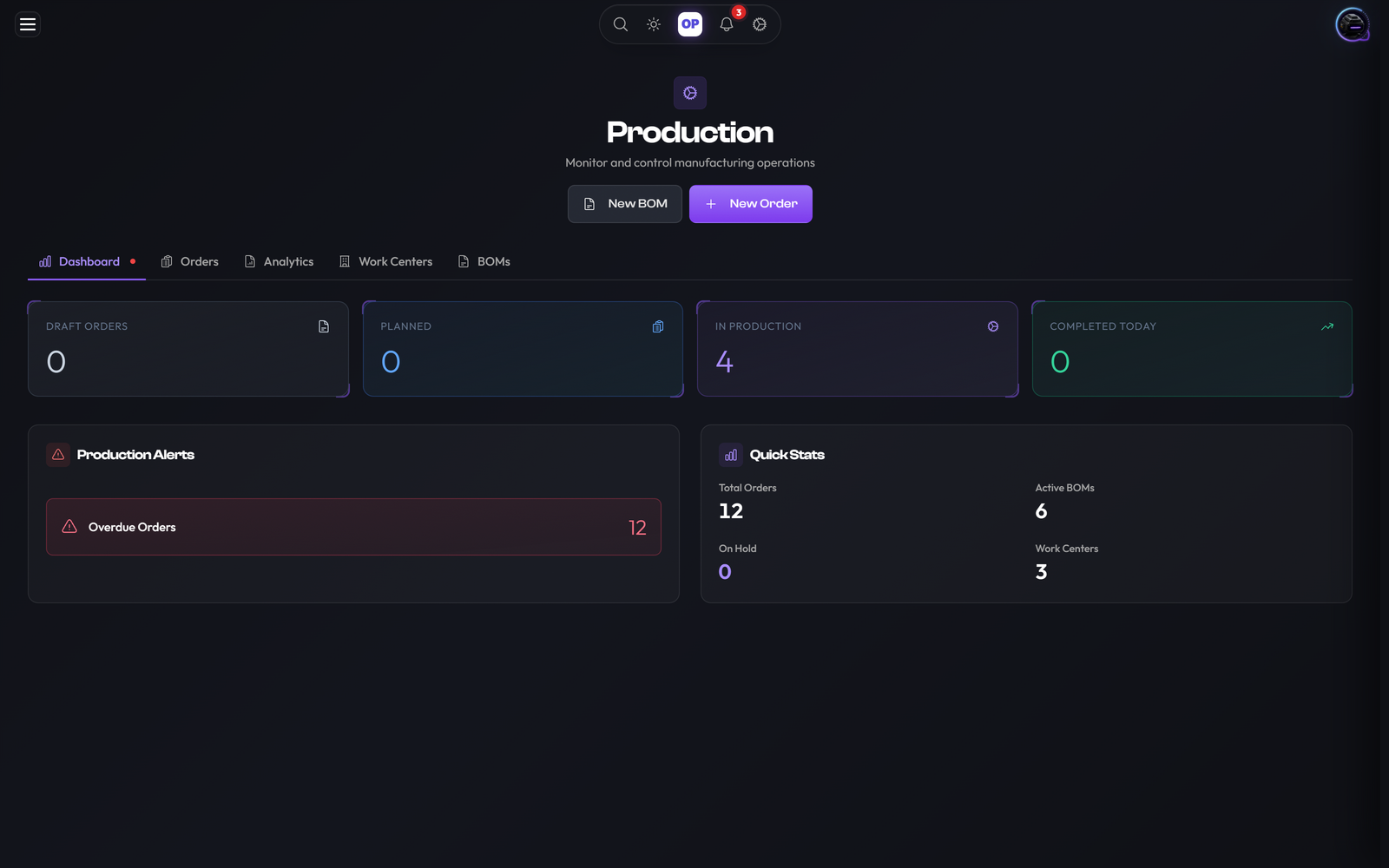 Production/Manufacturing, OpsUI product screenshot